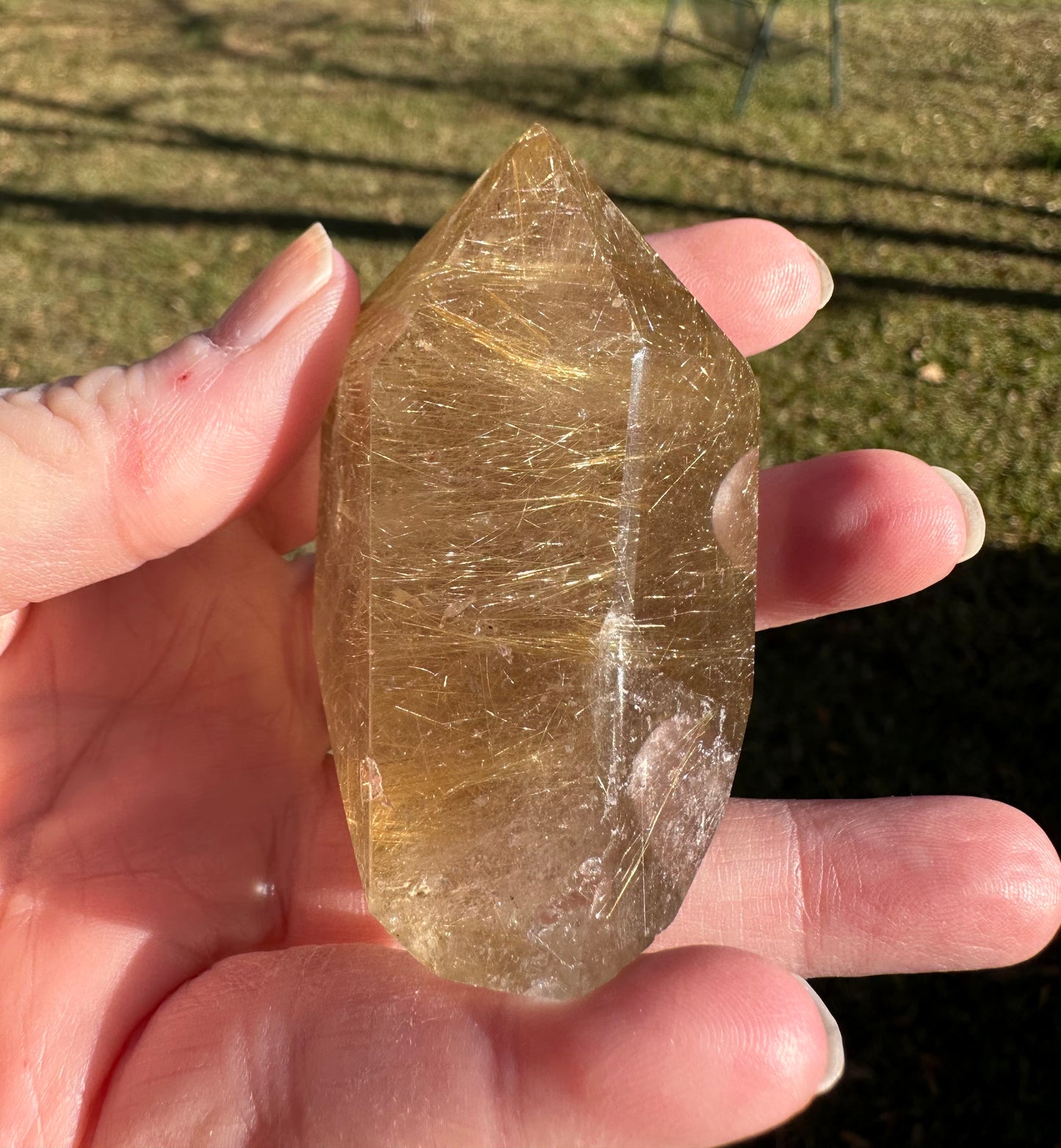 Gold Rutilated Quartz Point #2