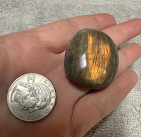 Sunset Orange Labradorite Palmstone #4