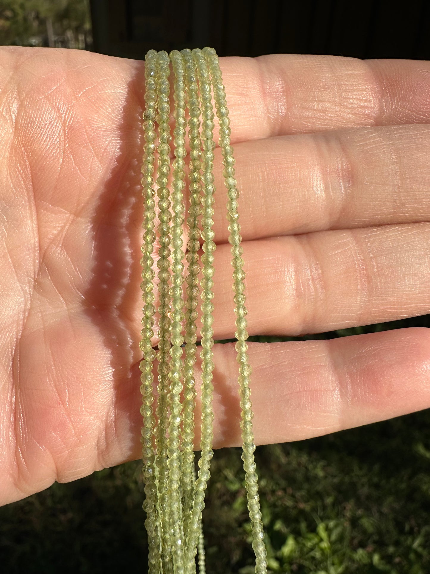 Natural 2mm Peridot Necklaces