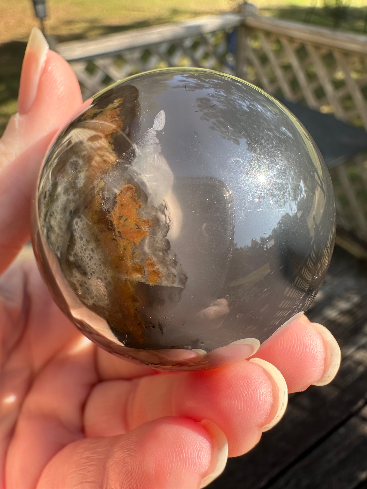 Volcano Agate Sphere UV Reactive #1