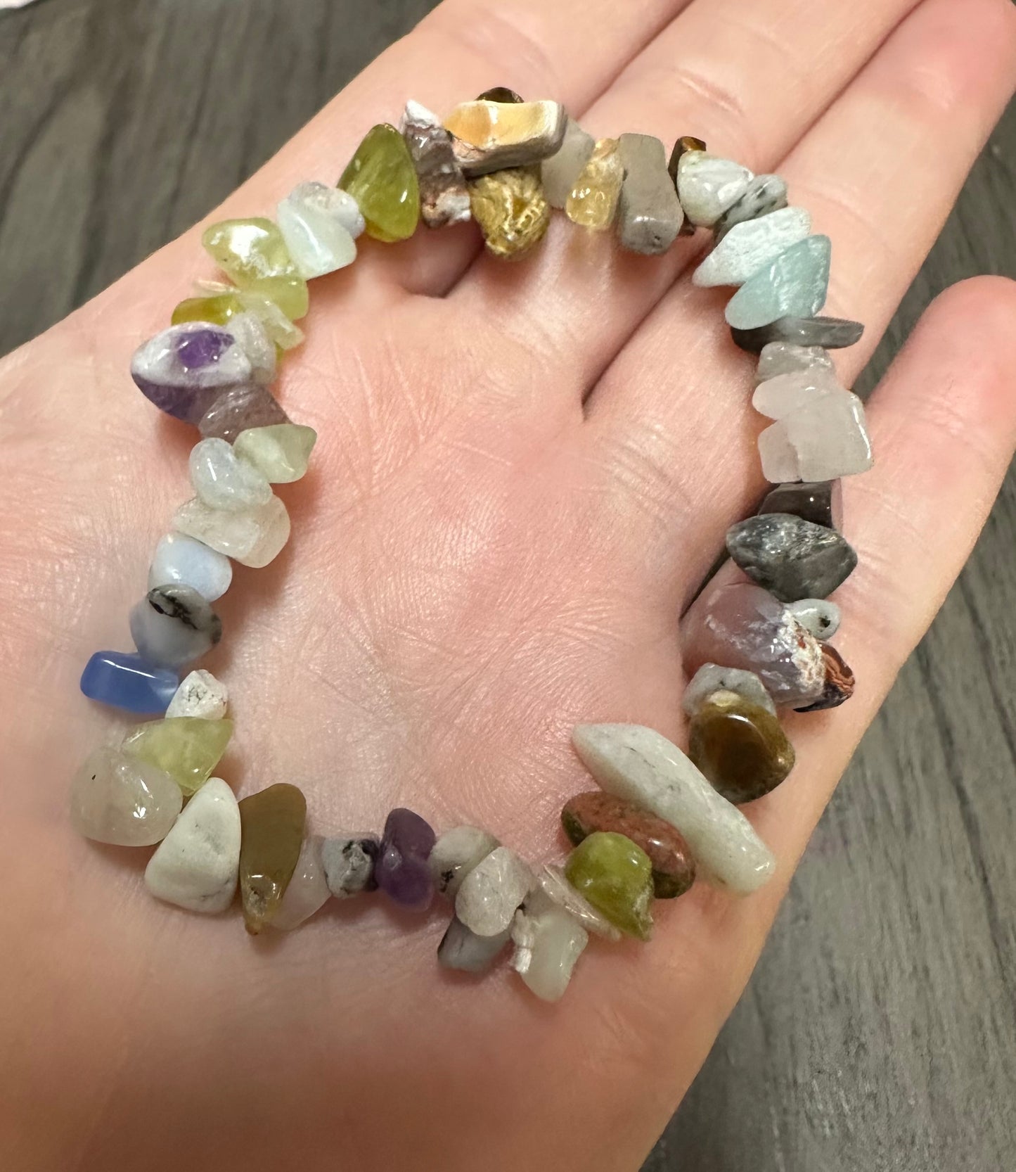 Trendy Gemstone Chip Bracelets