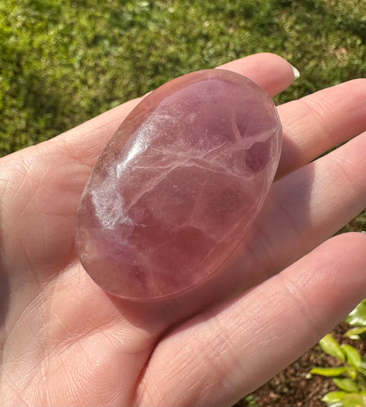 Fluorite Palm Stone #10