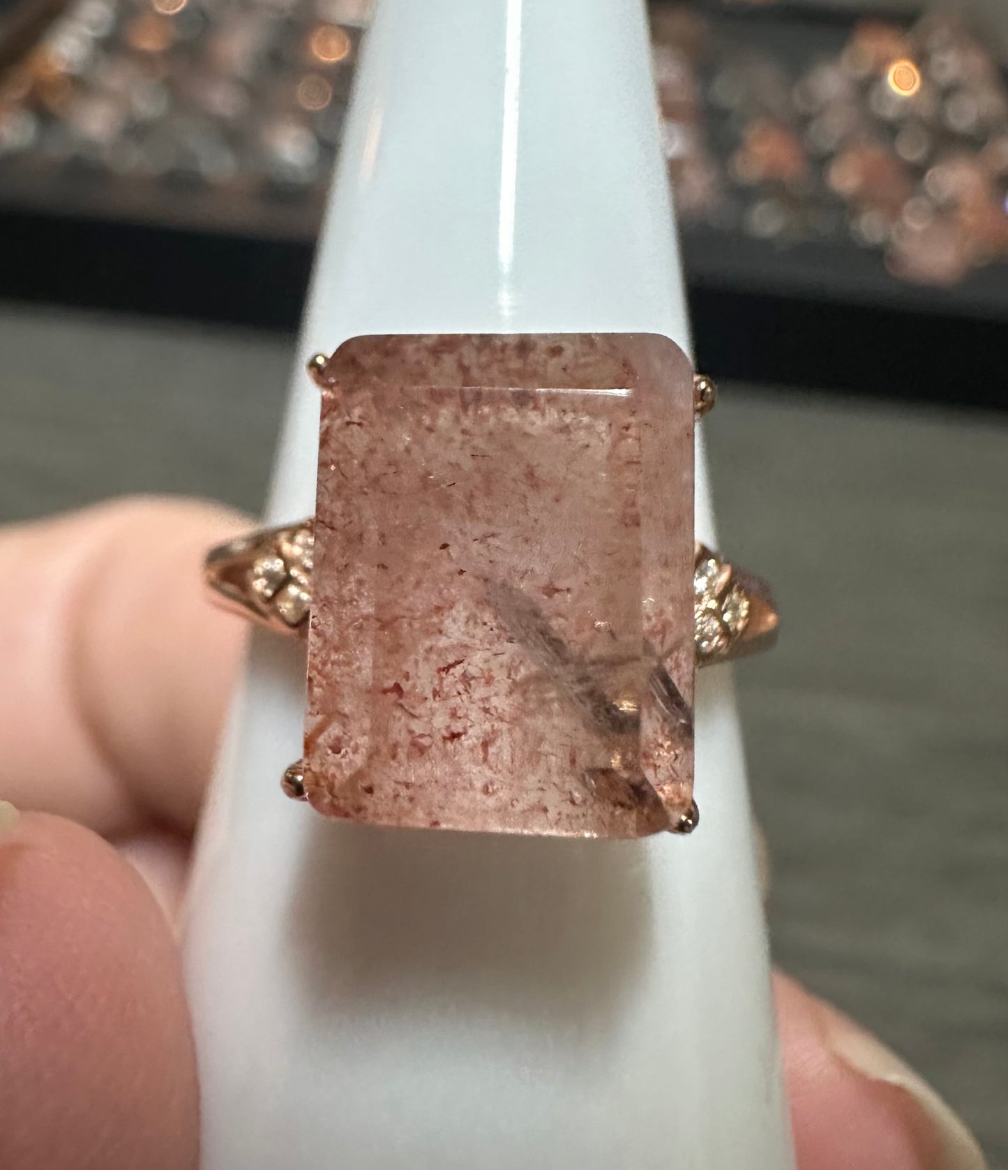 Sterling 925 Super 7 Strawberry Quartz Ring #8