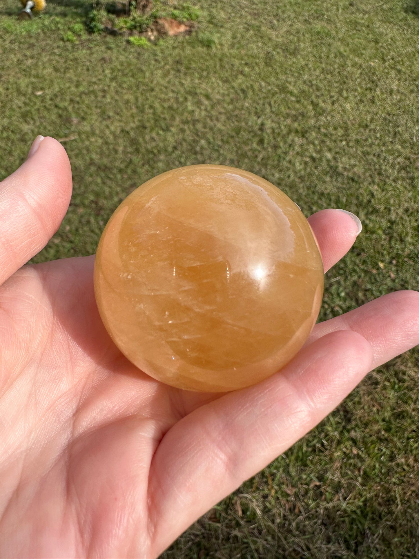 Honey Calcite Sphere #7