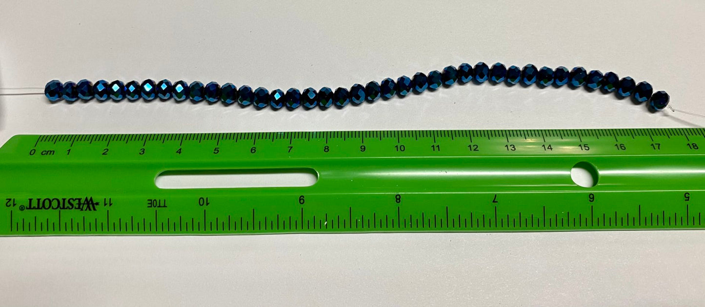 Blue Faceted Bead Strand