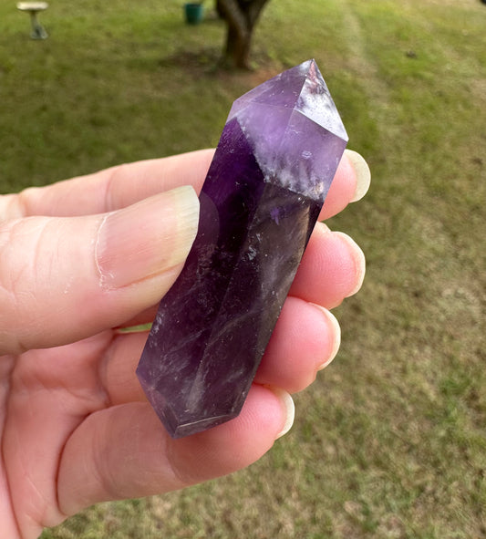 Double Terminated Phantom Amethyst Scepter Wand #23