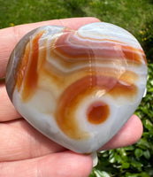 Carnelian Heart Palm Stone #14