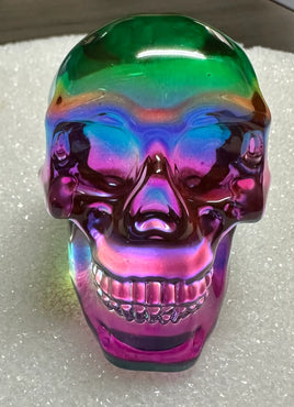 Green/Blue/Purple Crystal Glass Skull