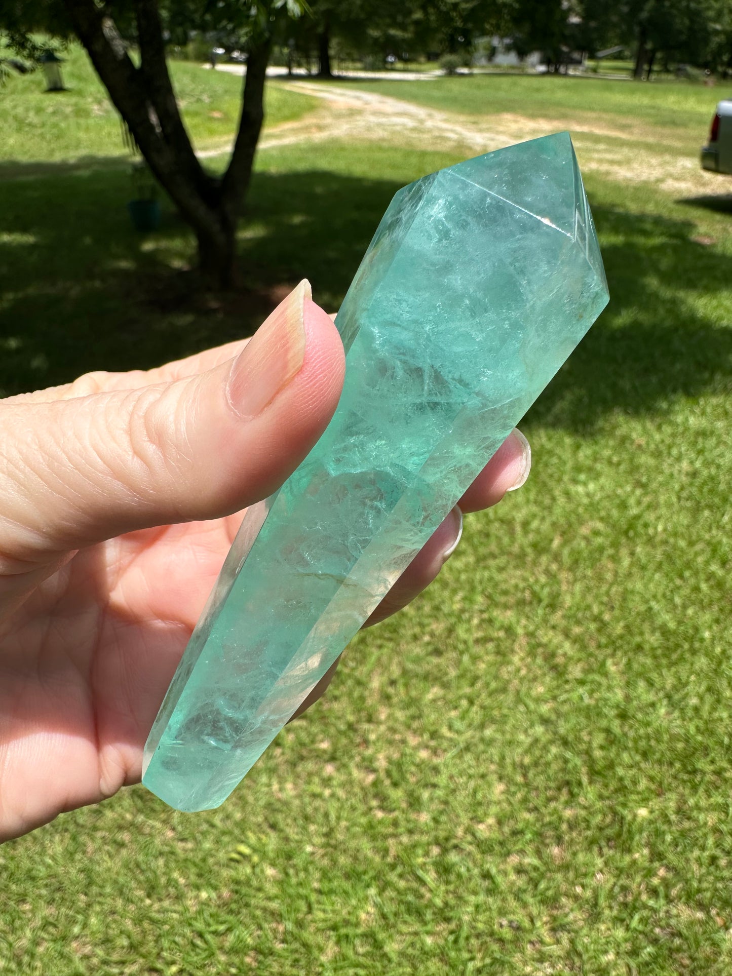 Neon Green Fluorite Scepter #2