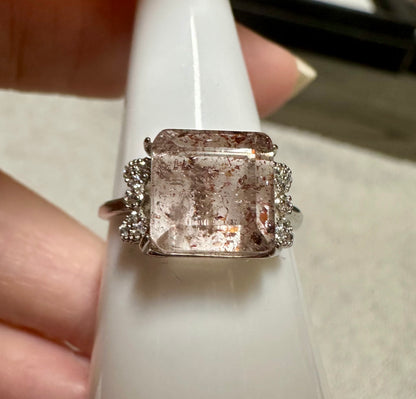 Sterling 925 Super 7 Strawberry Quartz Ring #30