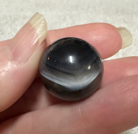 Black And White Agate Sphere