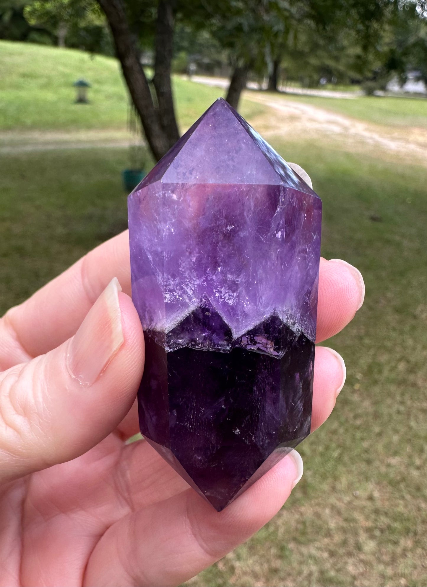 Double Terminated Phantom Amethyst Scepter Wand #9