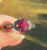 Natural Purple Garnet Rings