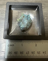 Carved Wolf Labradorite with Case