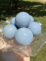 Baby Blue Angelite Spheres