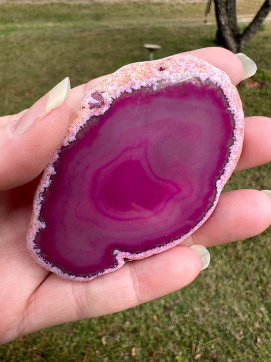 Pink Agate Slice #12