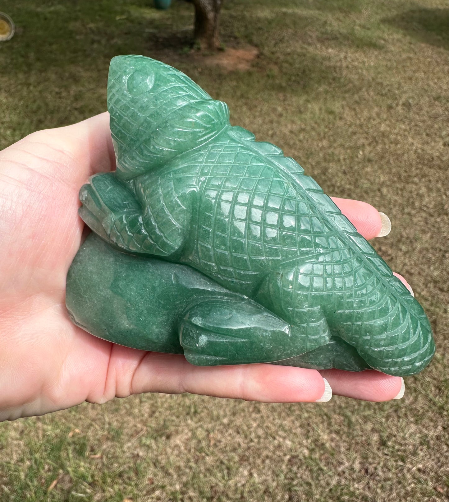 Green Aventurine Lizard Carving