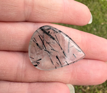 Black Rutile Cabochon #7