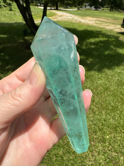 Neon Green Fluorite Scepter #2