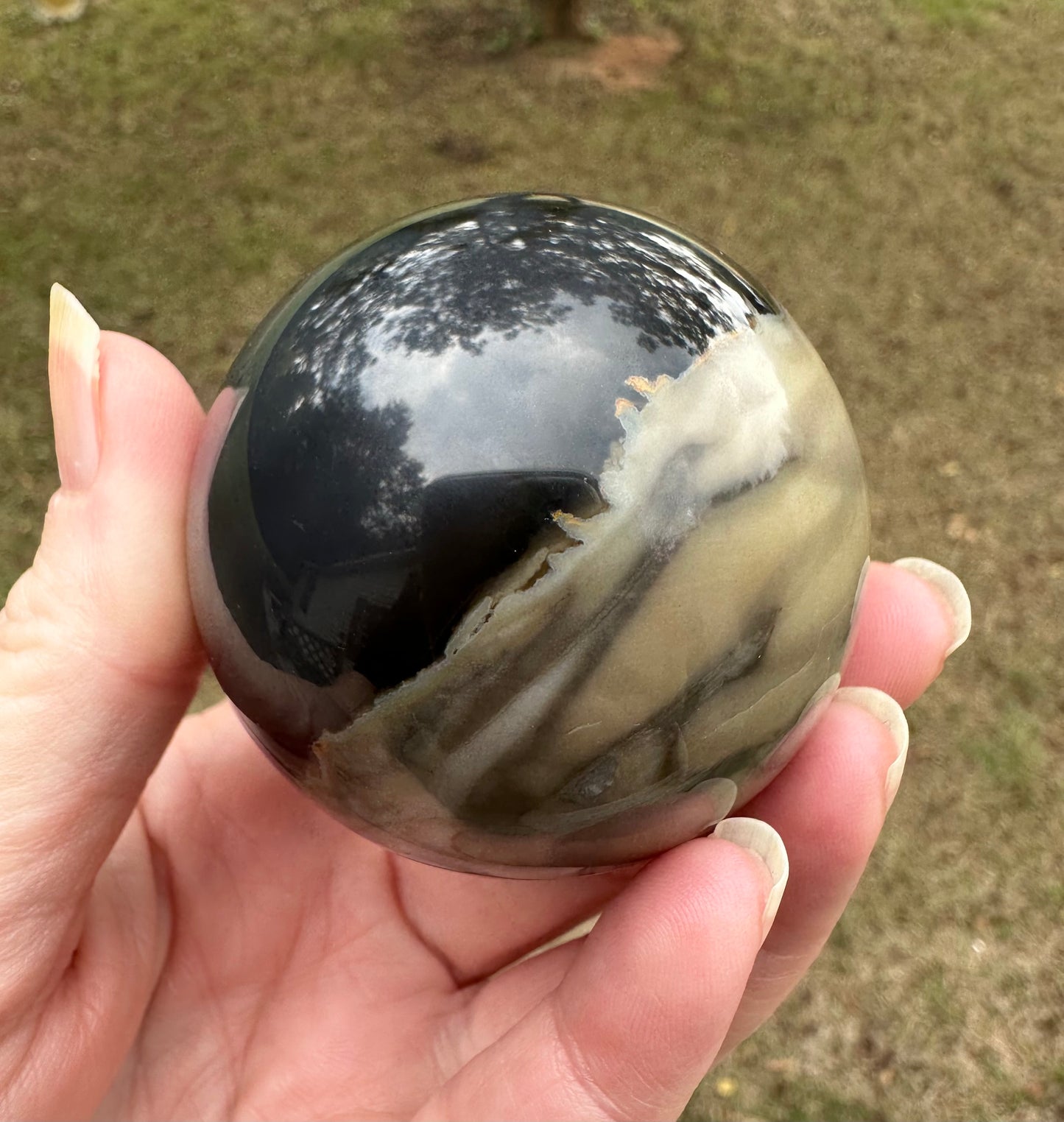 Volcano Agate Sphere UV Reactive #2