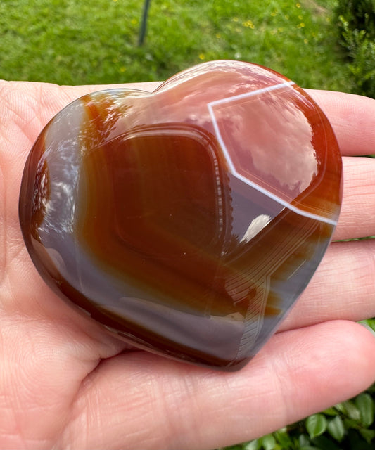 Carnelian Heart Palm Stone #13