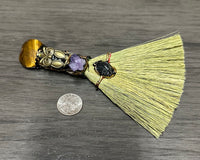 Tiger Eye & Amethyst with Owl Decorative Broom