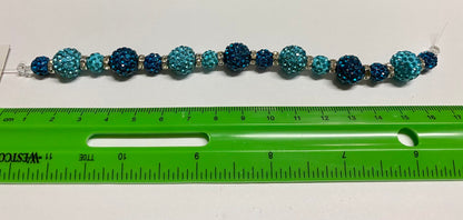 Sparkly Blue & Light Blue Bead Strand