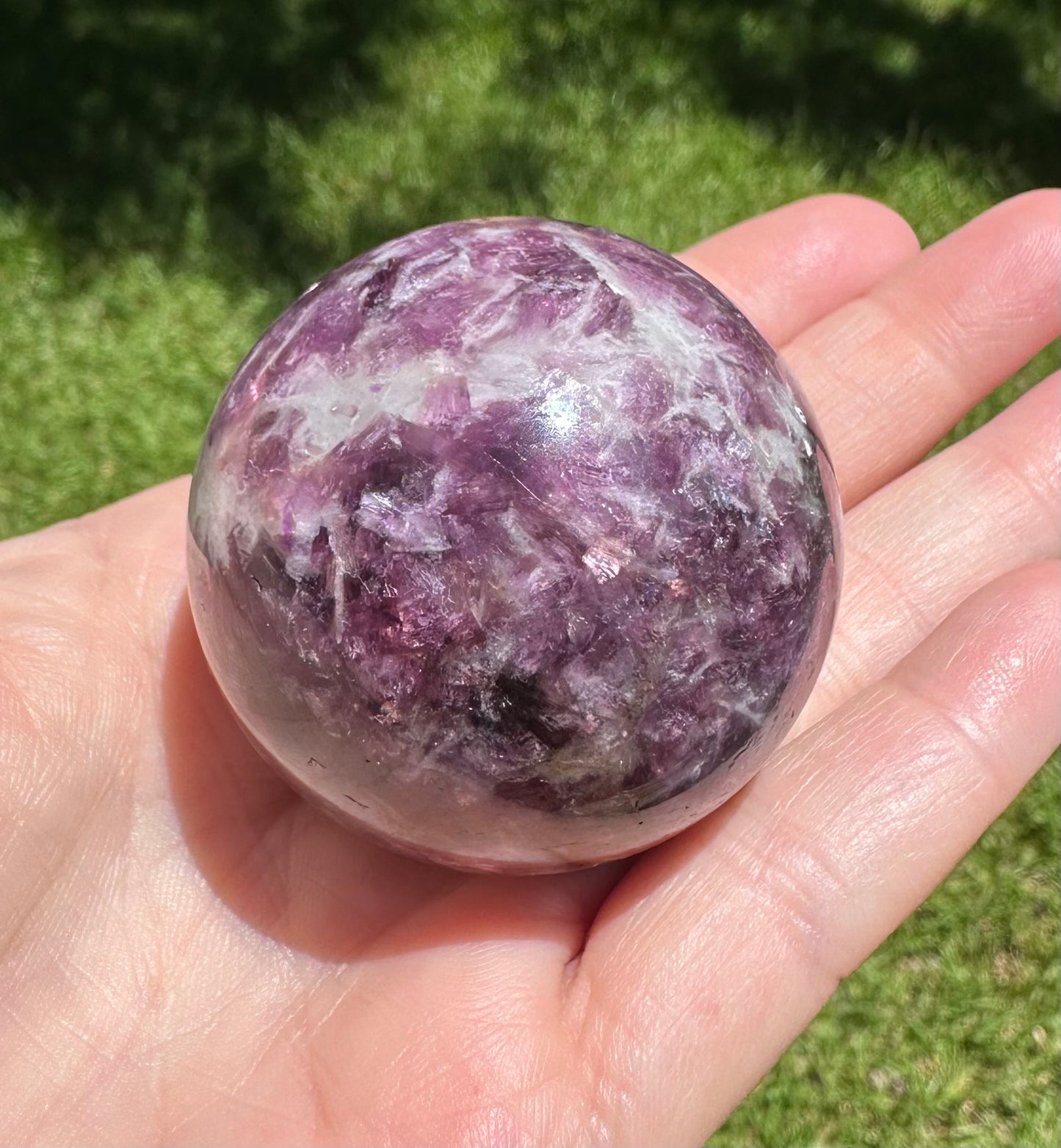 Spark Lepidolite Sphere #2