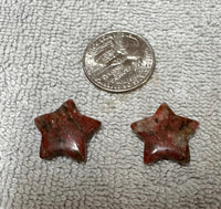 Brecciated Jasper Star Pair