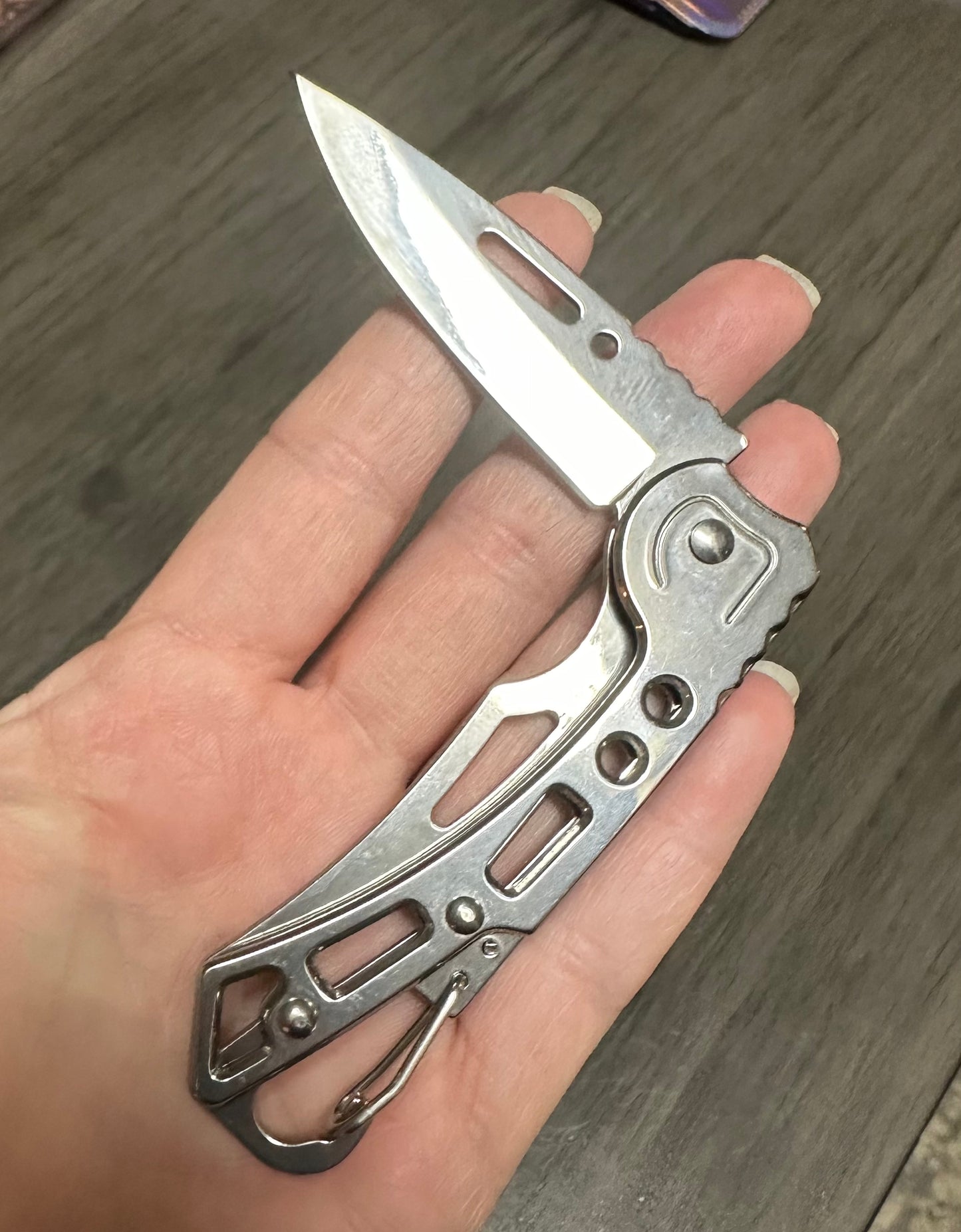 Silver Pocket Knife with Slick Design