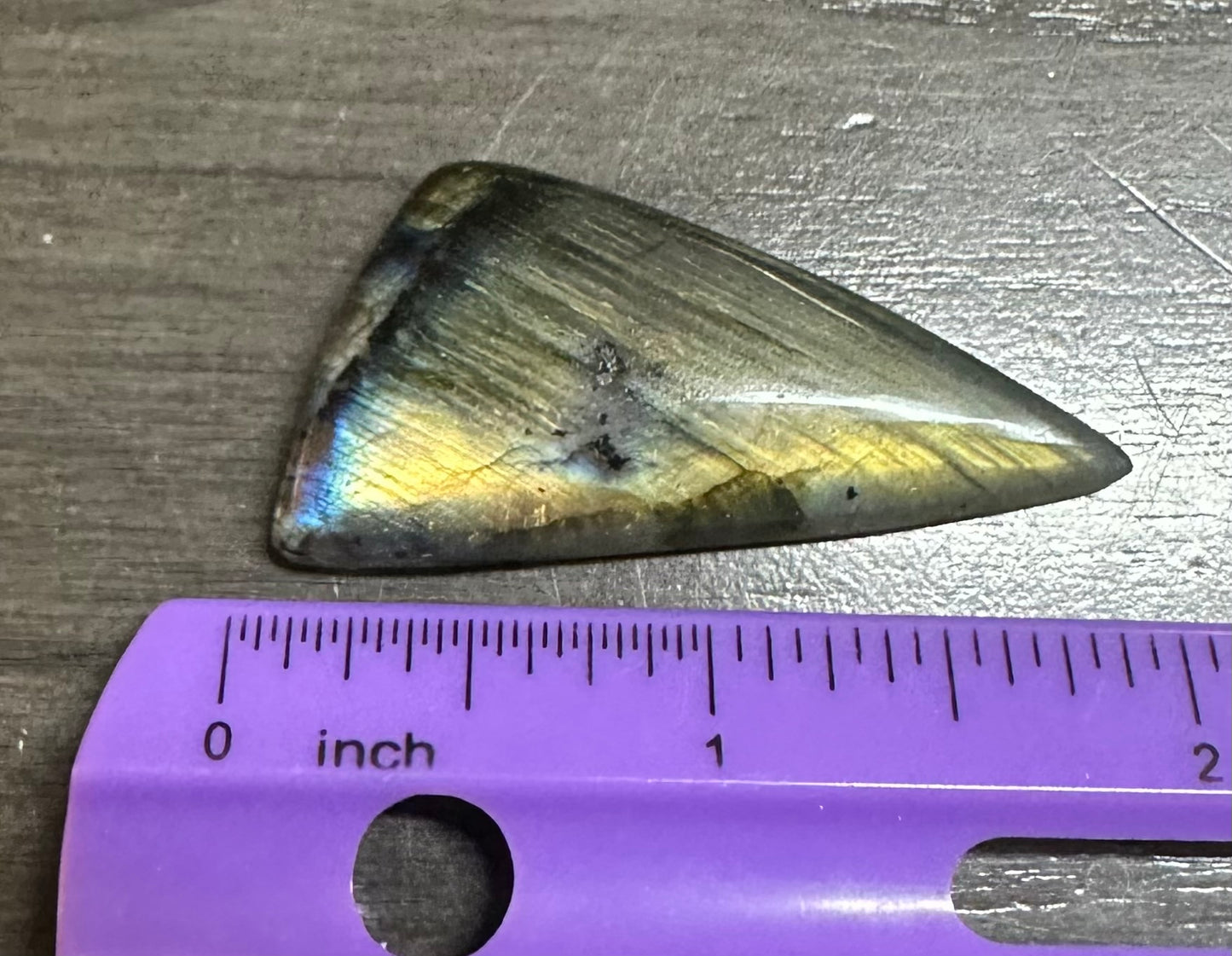 Long Triangle Labradorite Cabochon 23a