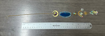 Blue Agate Slice Sun Catcher