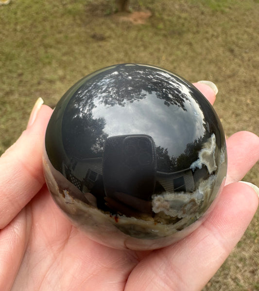 Volcano Agate Sphere UV Reactive #3