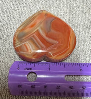 Carnelian Heart Palm Stone #1