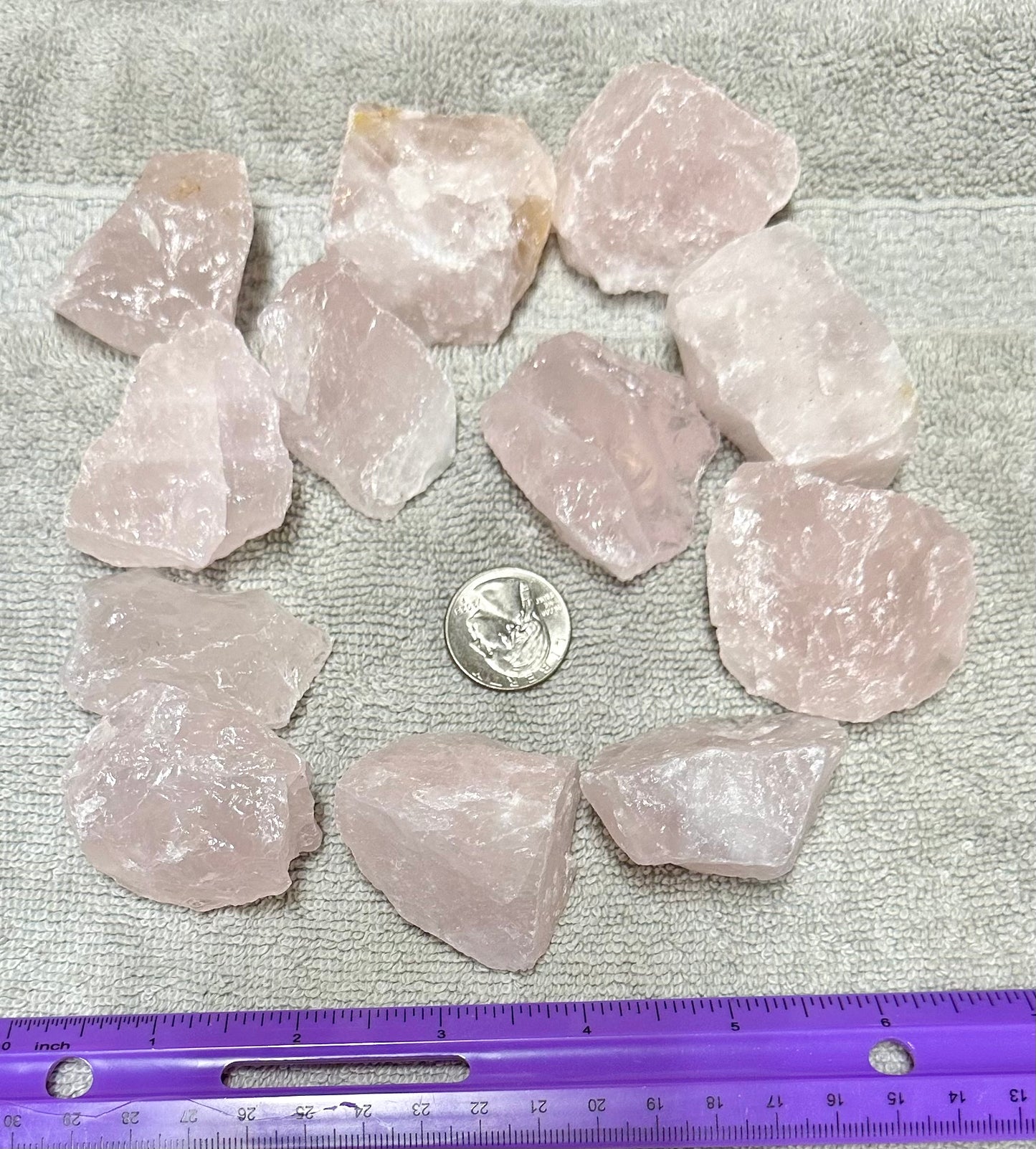 Raw Rose Quartz Lovely Shades of Pink