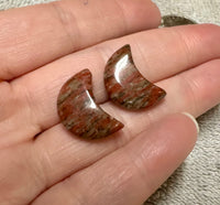 Brecciated Jasper Moon Pair