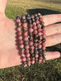 Rhodonite 6mm 7.5” Stretch Bracelet