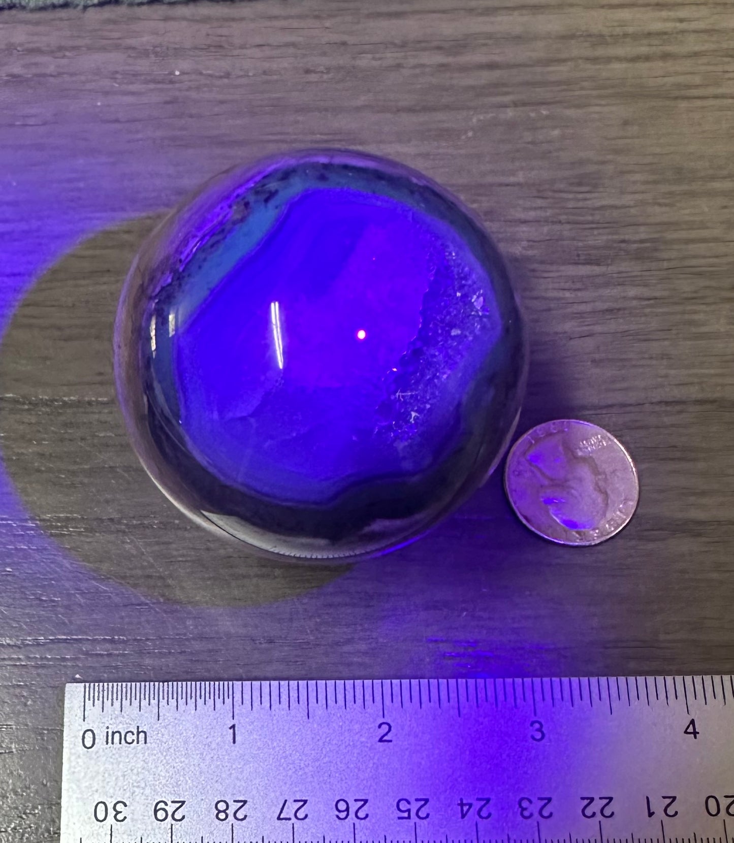 Volcano Agate Sphere UV Reactive #11