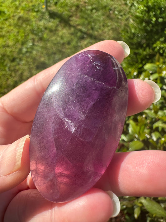 Fluorite Palm Stone #3