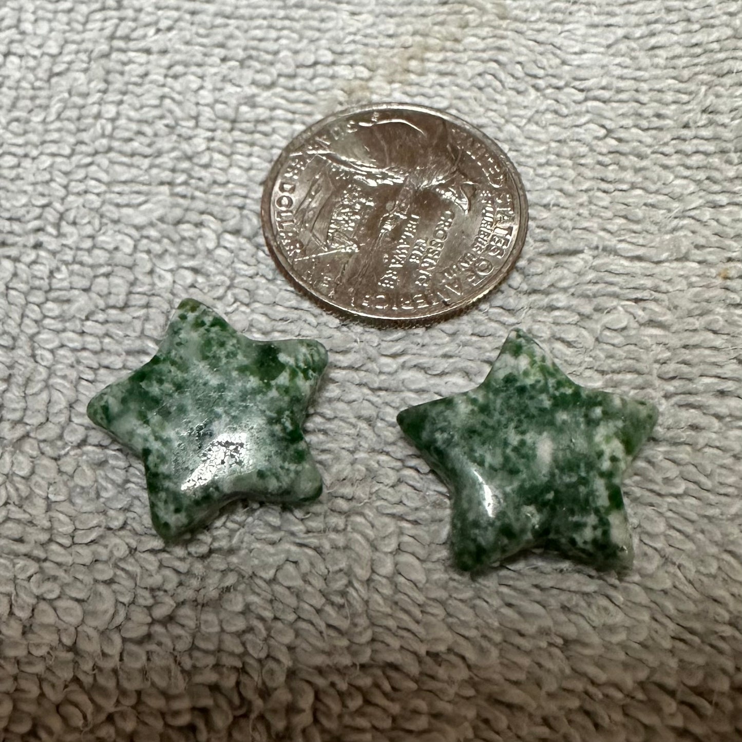 Tree/Moss Agate Star Pair