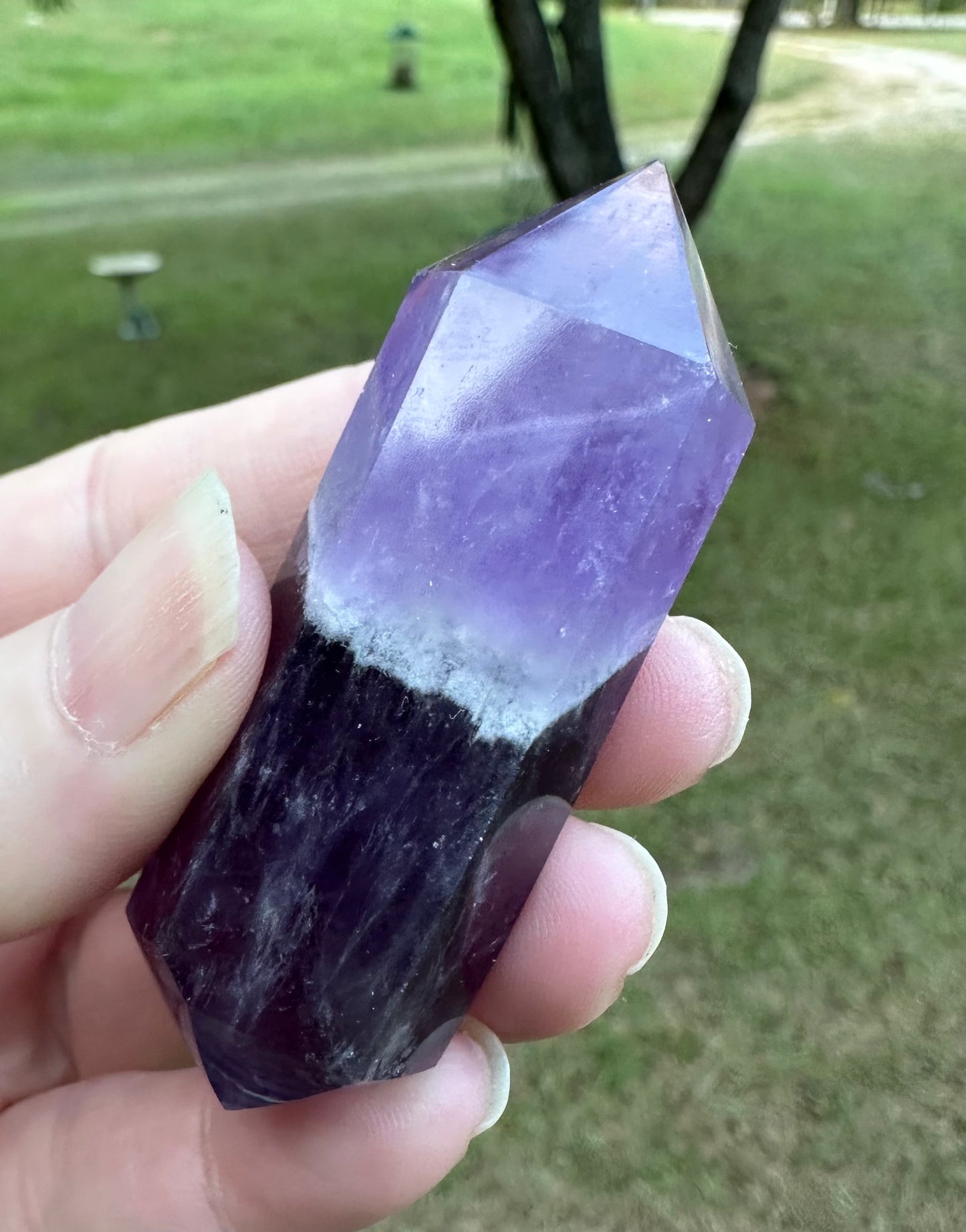 Double Terminated Phantom Amethyst Scepter Wand #17