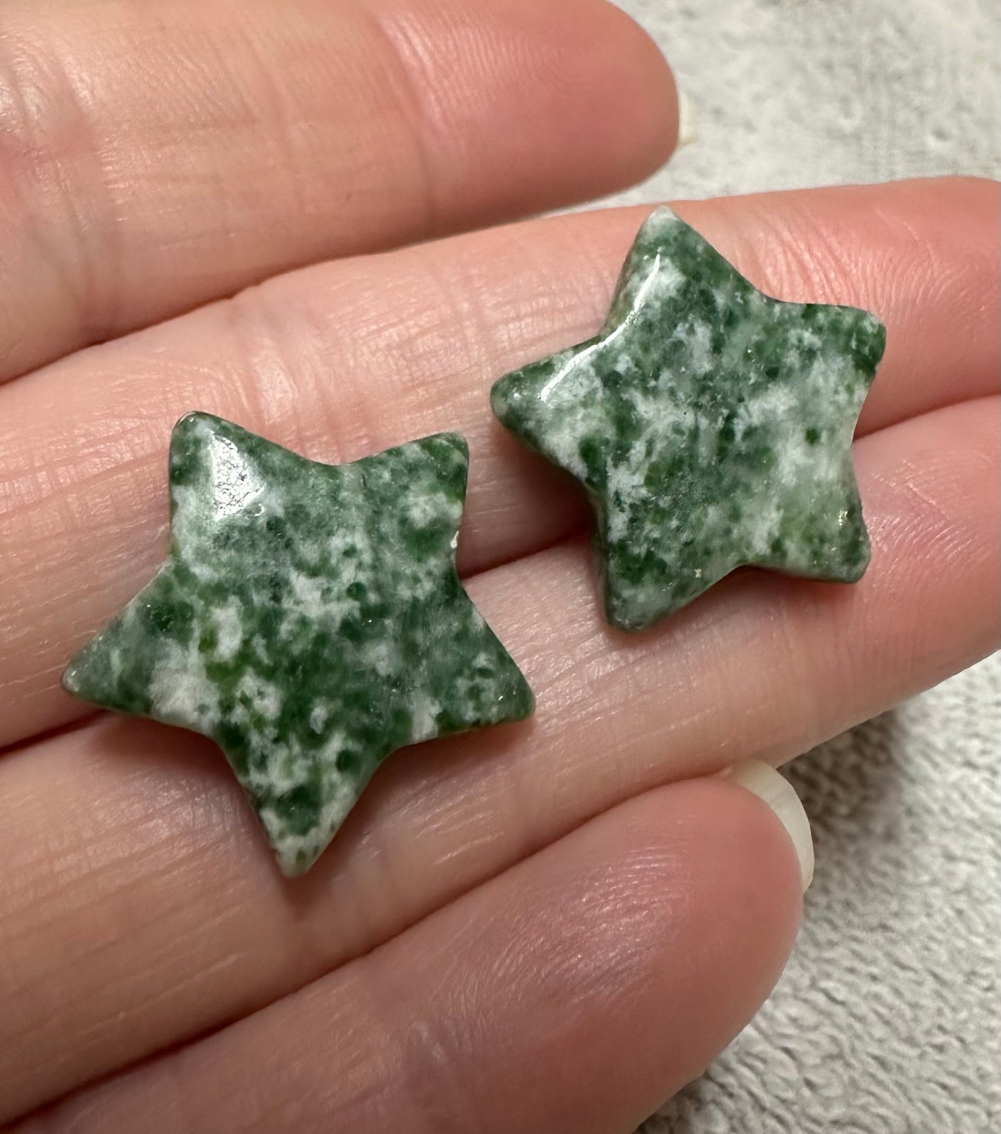 Tree/Moss Agate Star Pair