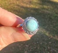 Natural Larimar Rings