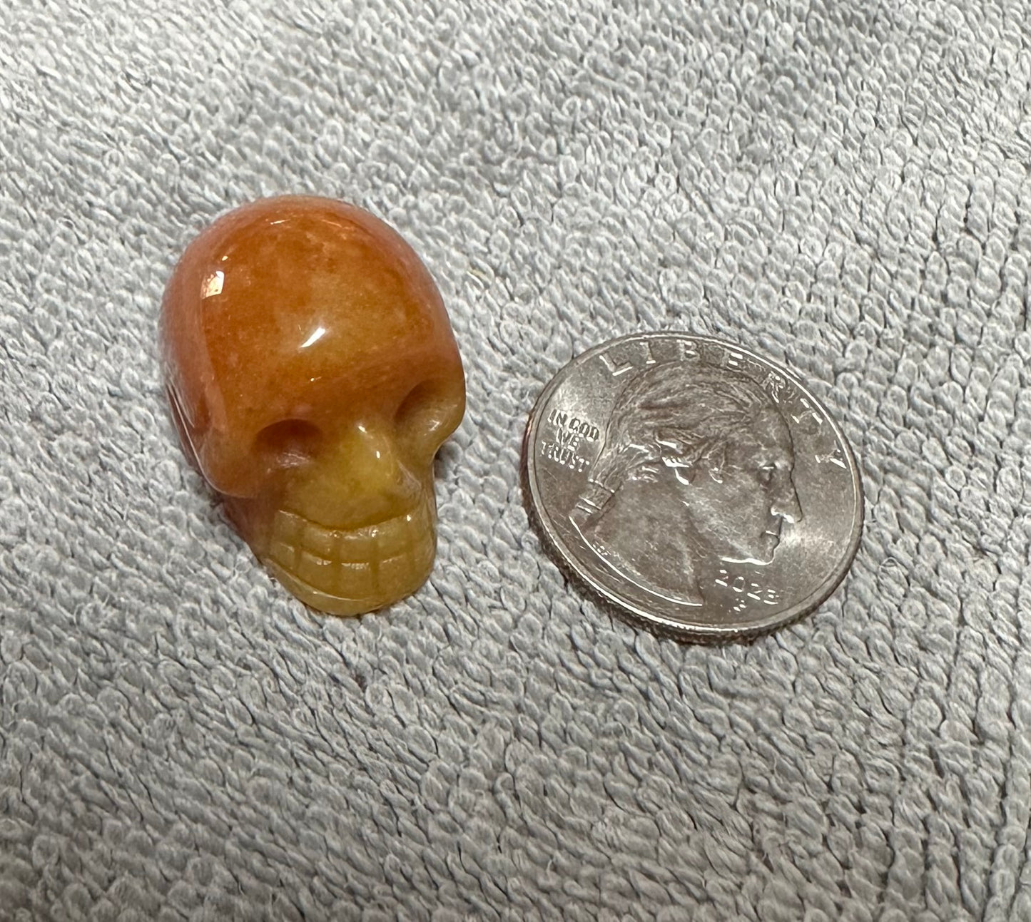 Orange Aventurine Skull