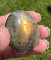 Sunset Orange Labradorite Palmstone #4