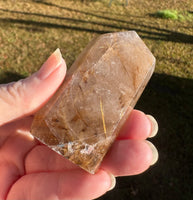 Gold Rutilated Quartz Point #9