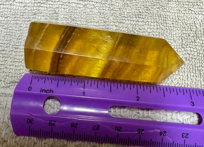 Yellow Fluorite Obelisk Tower #3