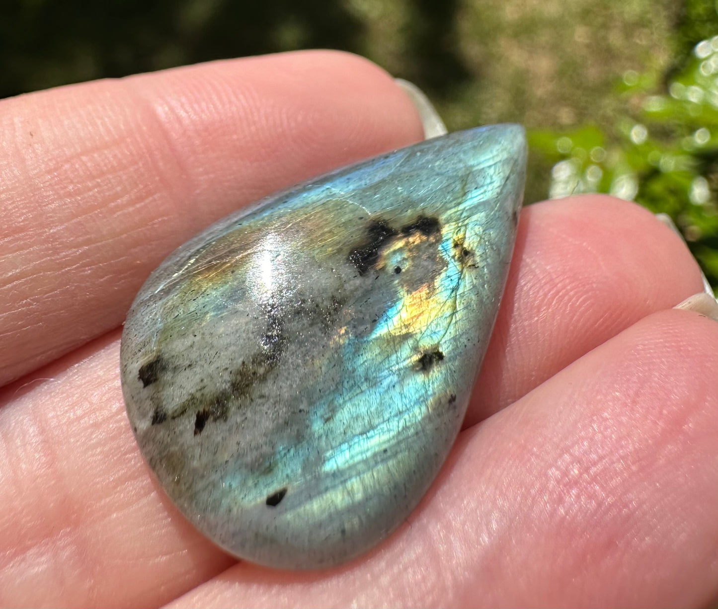 Pearshape Labradorite Cabochon 61a