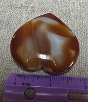 Carnelian Heart Palm Stone #9