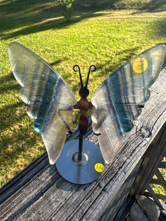 Fluorite Butterfly Wings & Stand #2